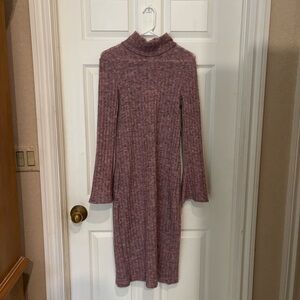 NWT Mauve Long Sleeve Knit Sweater Dress